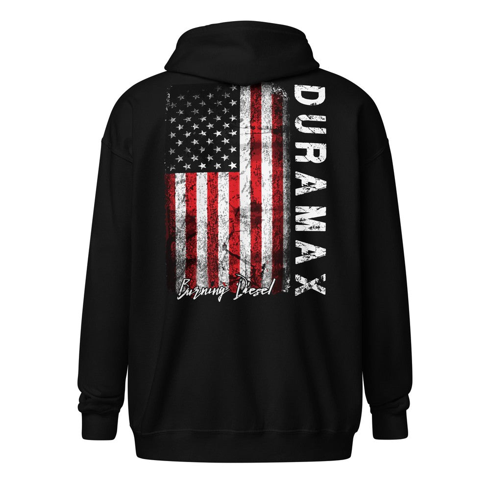 Duramax Sweatshirt American Flag ZIP-UP Hoodie