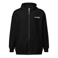 Thumbnail for Square Body truck zip up hoodie in black - front view