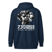 Thumbnail for 7.3 Power Stroke Size Matters Zip-Up Hoodie Sweatshirt