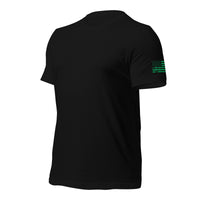Thumbnail for Irish American Flag T-Shirt in black front side view