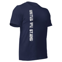 Thumbnail for United We Stand Full Color American Flag T-Shirt in navy front