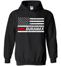 Thumbnail for LML American Flag Duramax Hoodie Sweatshirt-In-Black-From Aggressive Thread