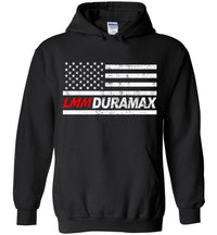 Thumbnail for LMM American Flag Duramax Hoodie Sweatshirt-In-Black-From Aggressive Thread