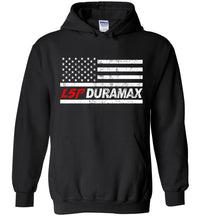 Thumbnail for L5P American Flag Duramax Hoodie Sweatshirt-In-Black-From Aggressive Thread