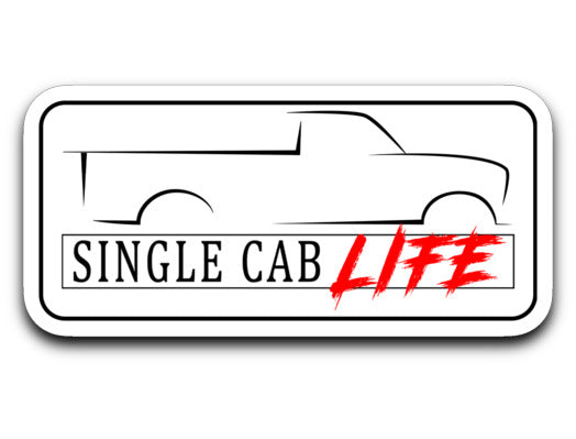 Single Cab Life Sticker-In-3″×3″-From Aggressive Thread