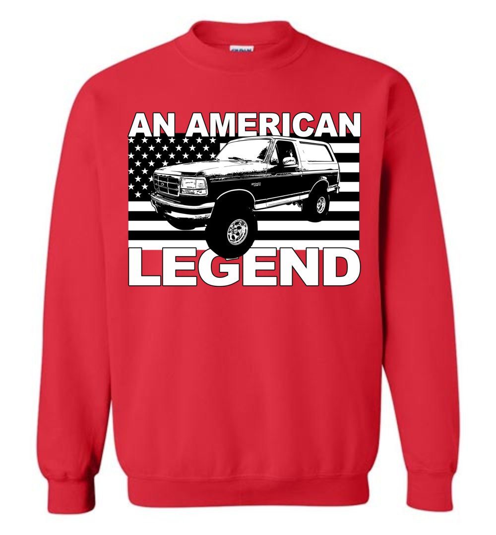 1988-1997 Ford Bronco Hoodie Sweatshirt from Aggressive Thread