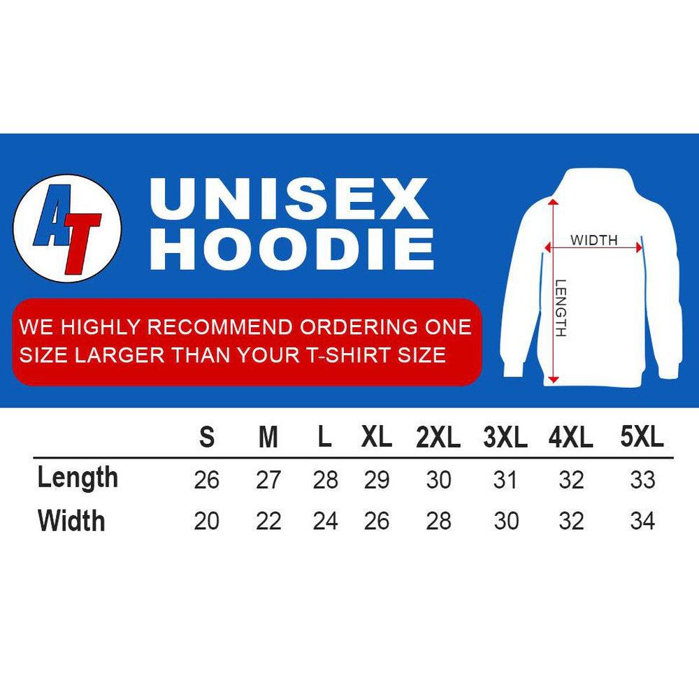 12 Valve Hoodie Sweatshirt size chart