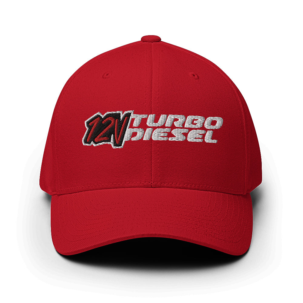 12 Valve Diesel Flexfit Hat in red