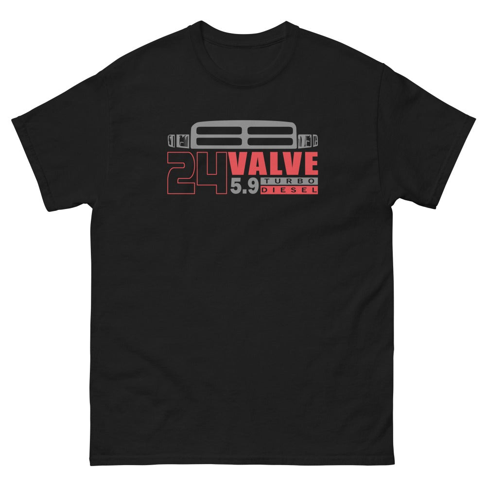 24v Cummins Diesel Engine Second Gen T-Shirt in black