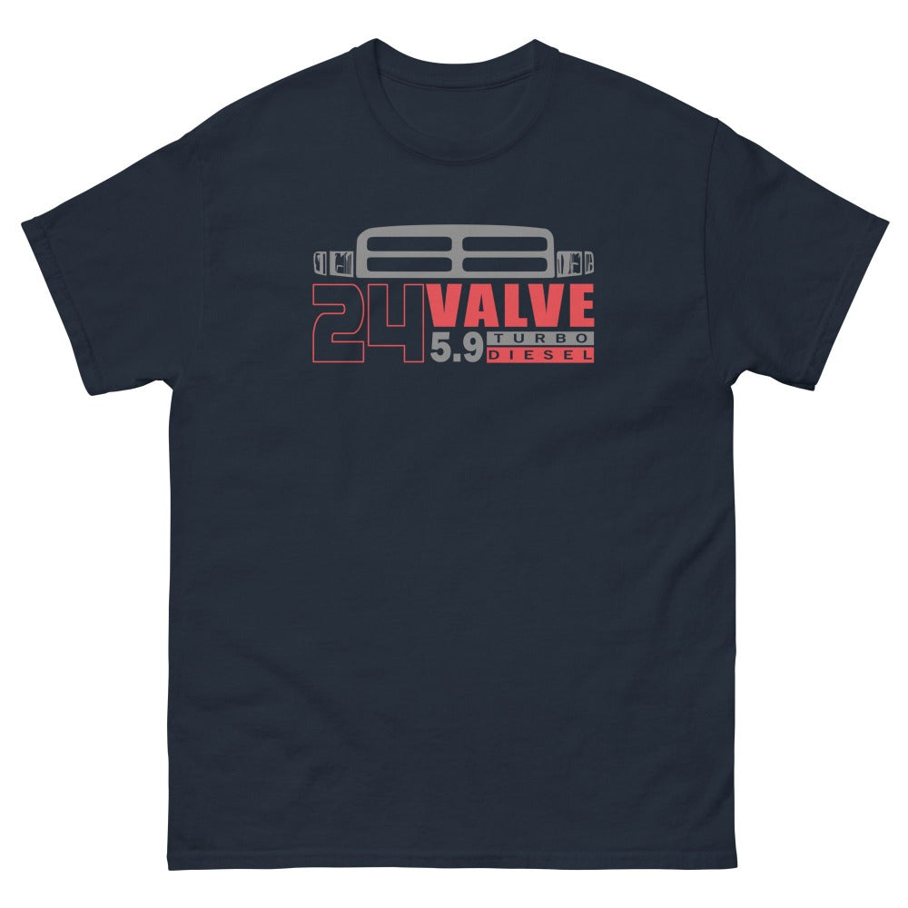 24v Cummins Diesel Engine Second Gen T-Shirt in navy