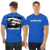 Thumbnail for Man modeling 6.0 Power Stroke Truck T-Shirt - royal