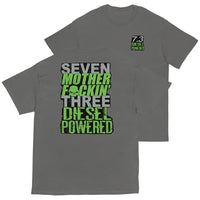 Thumbnail for 7.3 Powerstroke T-Shirt Seven MF'N Three Diesel Powered - in charcoal