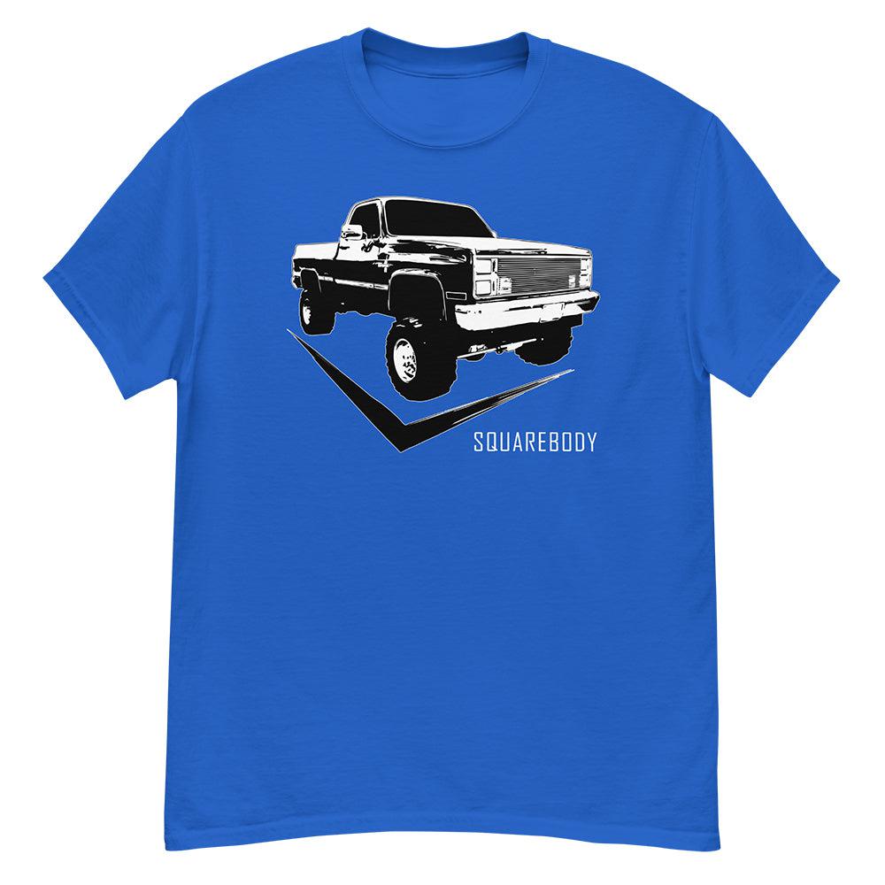 Square Body Truck T-Shirt in royal blue
