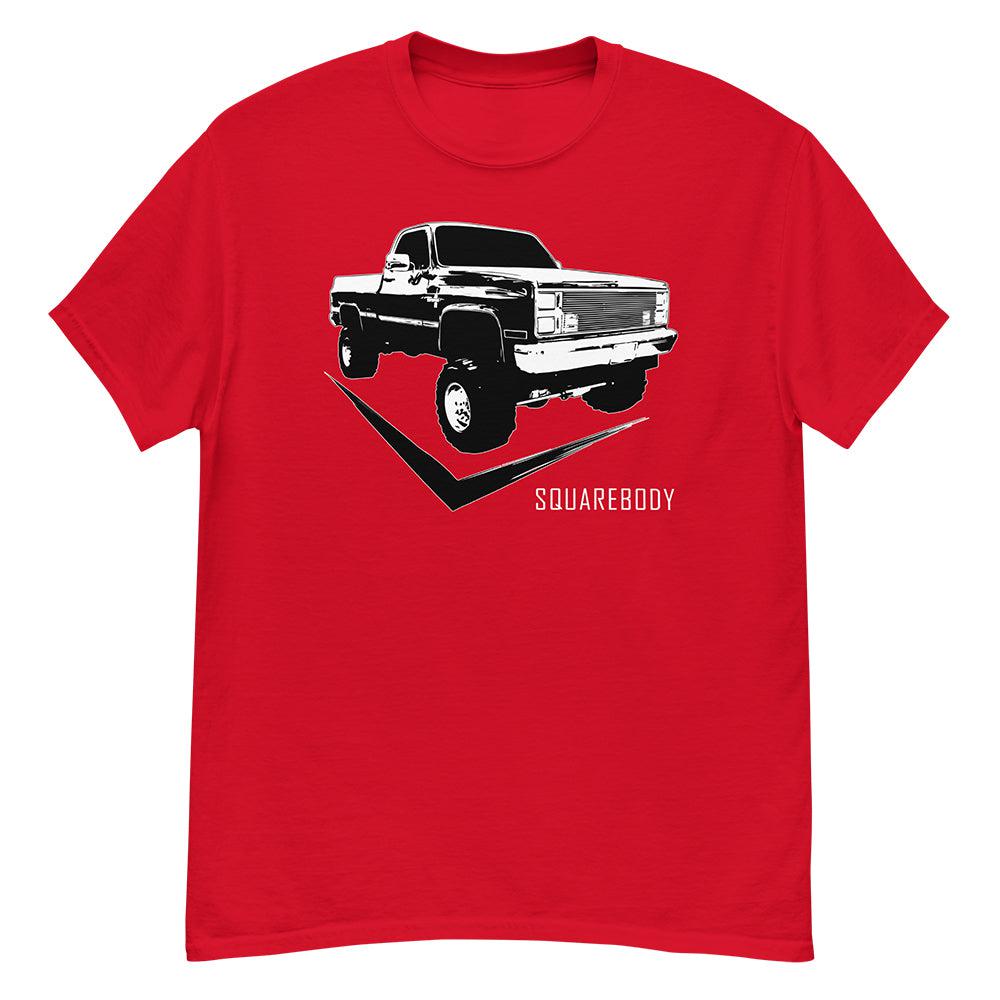 80s Square Body Truck T-Shirt-In-Red-From Aggressive Thread