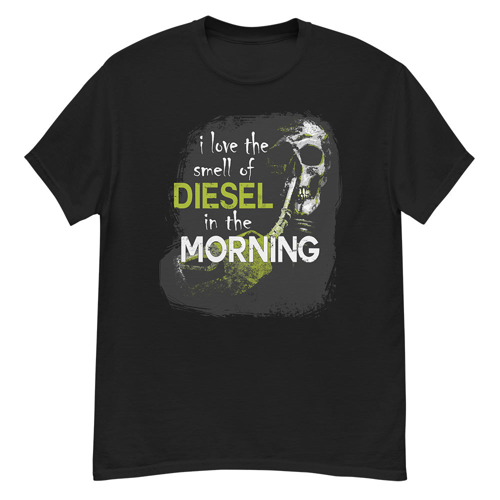 Diesel Truck T-Shirt - Love the smell of diesel in the morning - Black