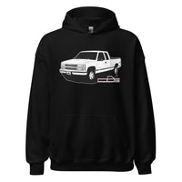 Thumbnail for OBS Chevy Truck Hoodie Shirt From Aggressive Thread Truck Apparel - Color Black