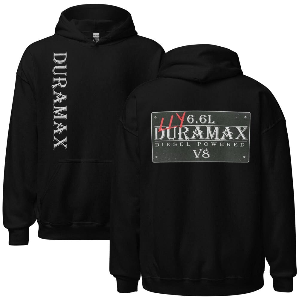 LLY Duramax Diesel Sweatshirt Hoodie  in Black | Aggressive Thread Truck Apparel