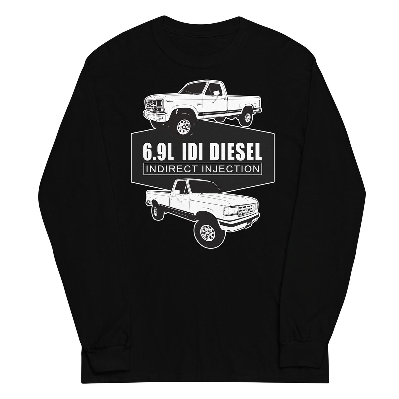 6.9 IDI Diesel Truck long sleeve Shirt in black