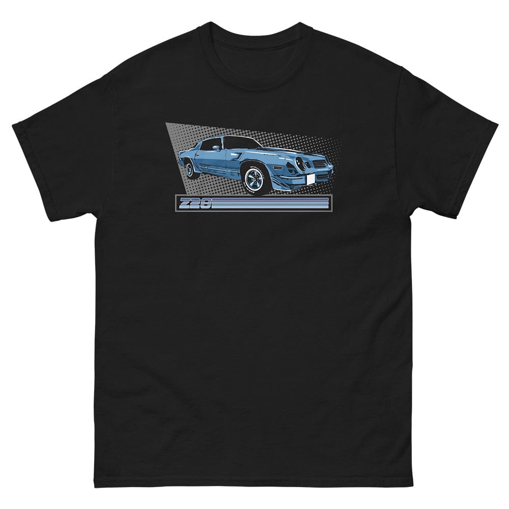 2nd Gen Z28 Camaro T-Shirt From Aggressive Thread - Color Black