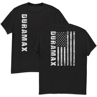 Thumbnail for Duramax T-Shirt with Distressed American Flag Design - black