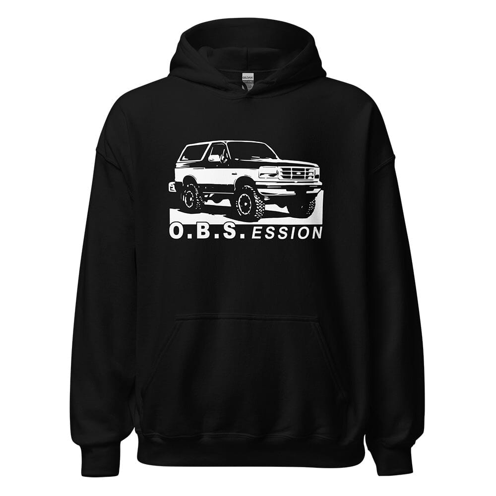 Late 90s Ford Bronco Hoodie From Aggressive Thread in Black