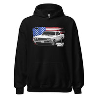Thumbnail for 1967 Chevelle Hoodie With American Flag From Aggressive Thread. Color Black