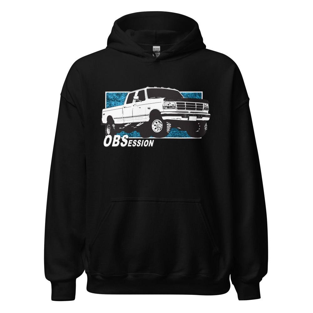 OBS Crew Cab Hoodie Sweatshirt From Aggressive Thread in Black