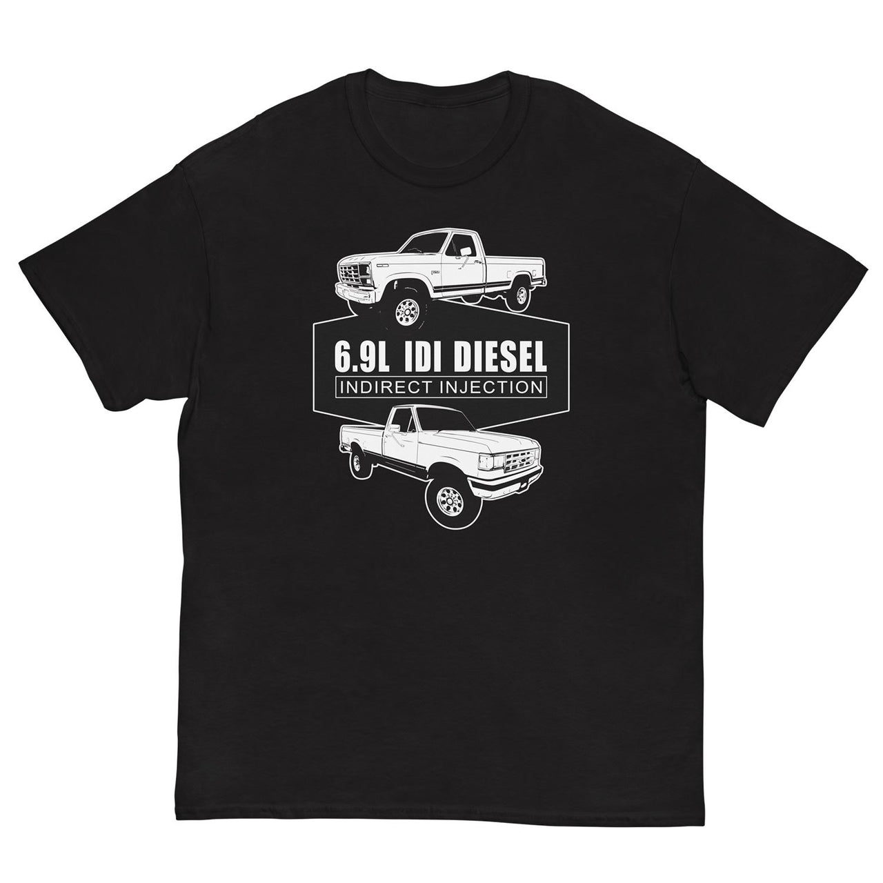6.9 IDI Diesel OBS Truck T-Shirt-In-Black-From Aggressive Thread