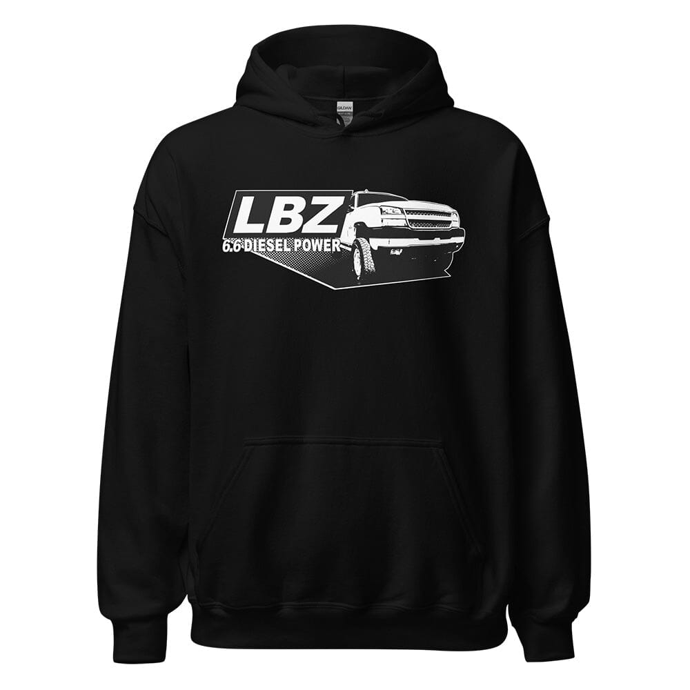 LBZ Duramax Hoodie From Aggressive Thread - Color Black
