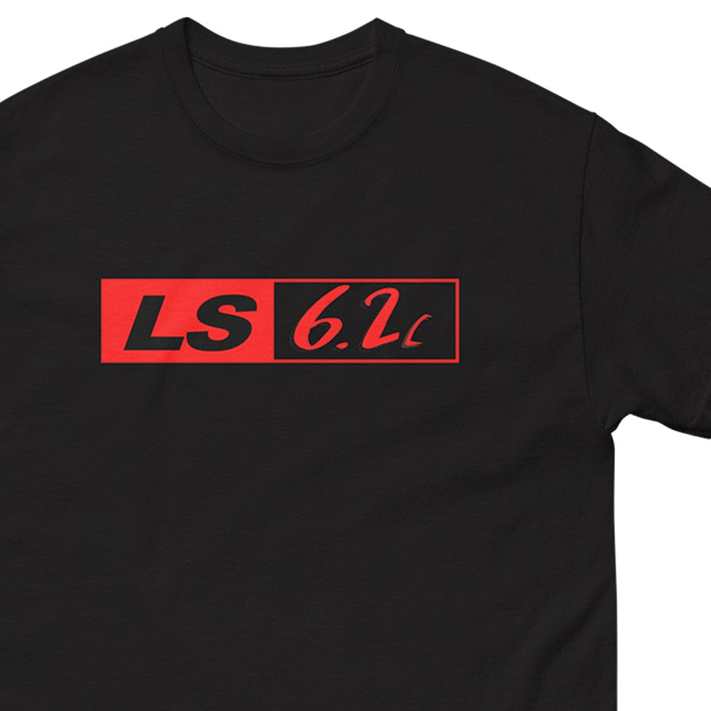 6.2 LS T-Shirt From Aggressive Thread - Close up in Black