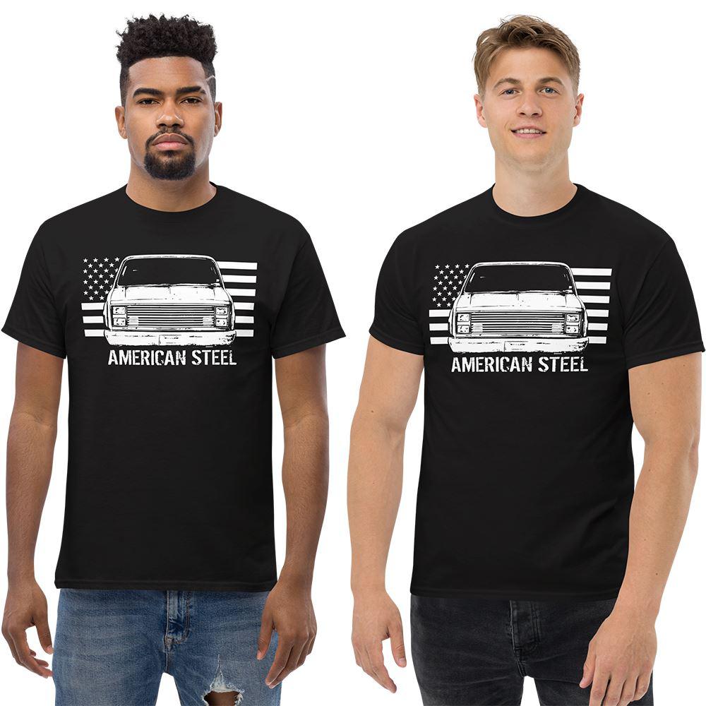 Men Wearing a Square Body C10 T-Shirt In Black From Aggressive Thread