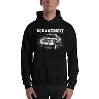 Thumbnail for Man Posing in Square Body Hoodie Legends Never Die From Aggressive Thread - Color Black