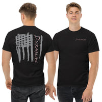 Thumbnail for Muscular Man Wearing a Duramax American Flag T-Shirt In Black