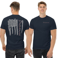 Thumbnail for Man Wearing a Duramax American Flag T-Shirt In Navy