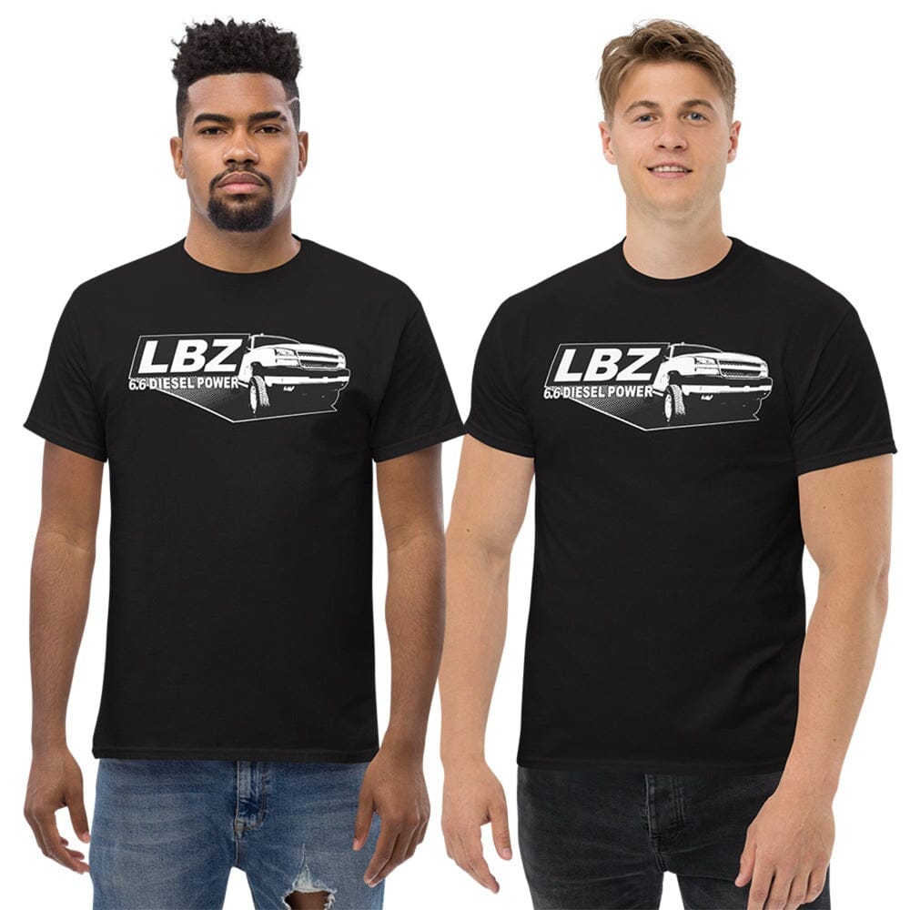 Men Wearing a LBZ Duramax T-Shirt From Aggressive Thread - Color Black