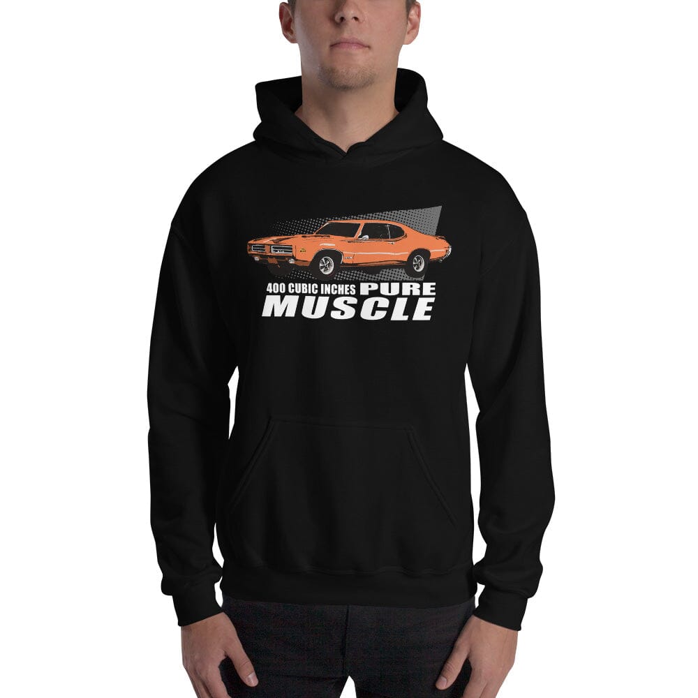 Man posing in 69 GTO Hoodie From Aggressive Thread - Color Black