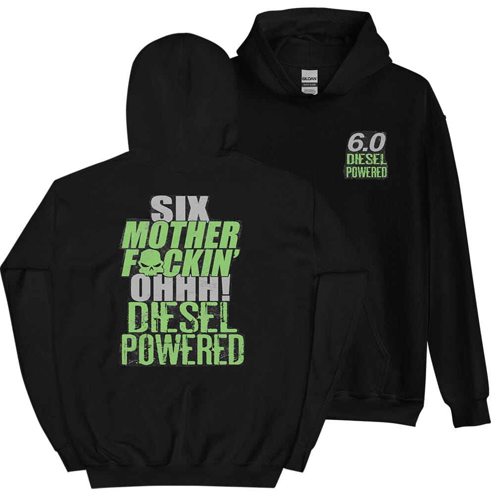 6.0 Power Stroke Hoodie From Aggressive Thread - Color Black