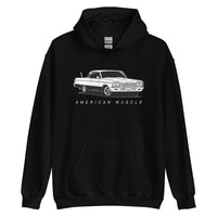 Thumbnail for 1964 Impala Chevelle Hoodie From Aggressive Thread Muscle Car Apparel - Black