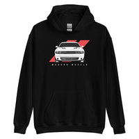 Thumbnail for Dodge Challenger Hoodie From Aggressive Thread - Color Black