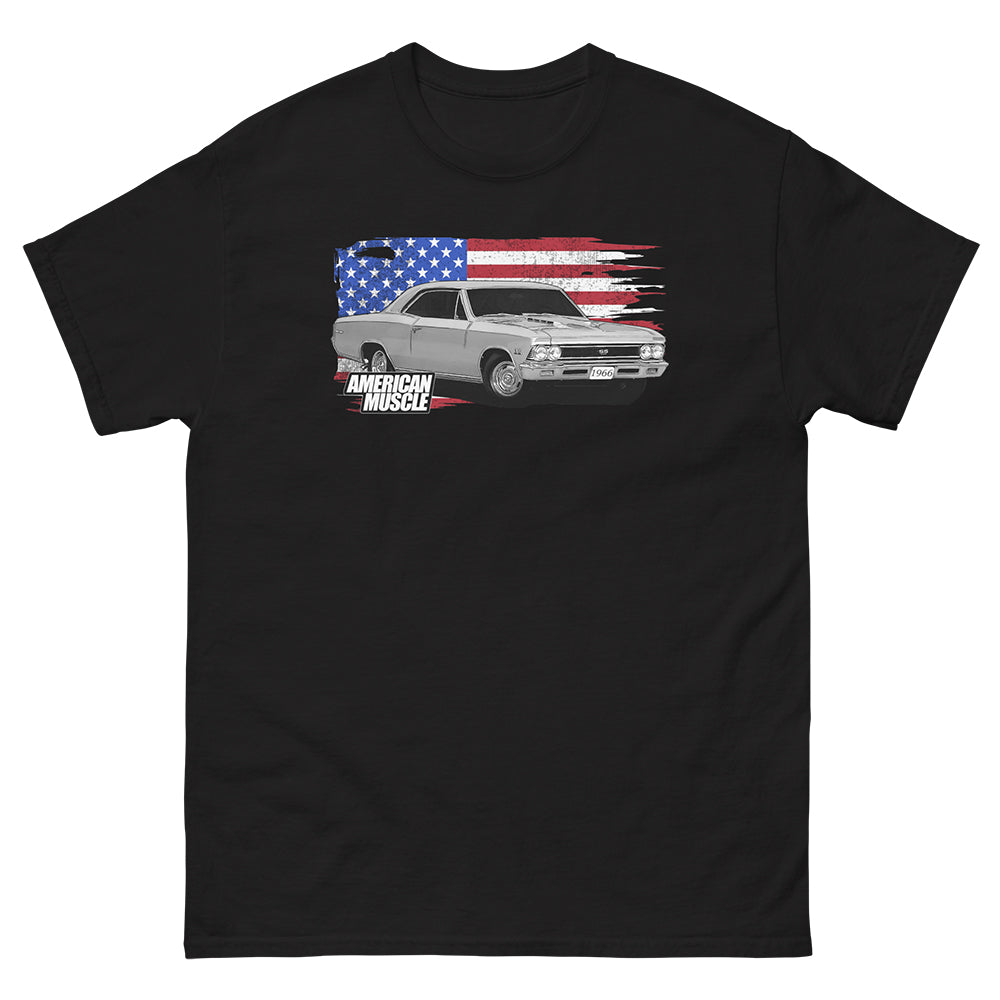 1966 Chevelle SS T-Shirt in Black From Aggressive Thread