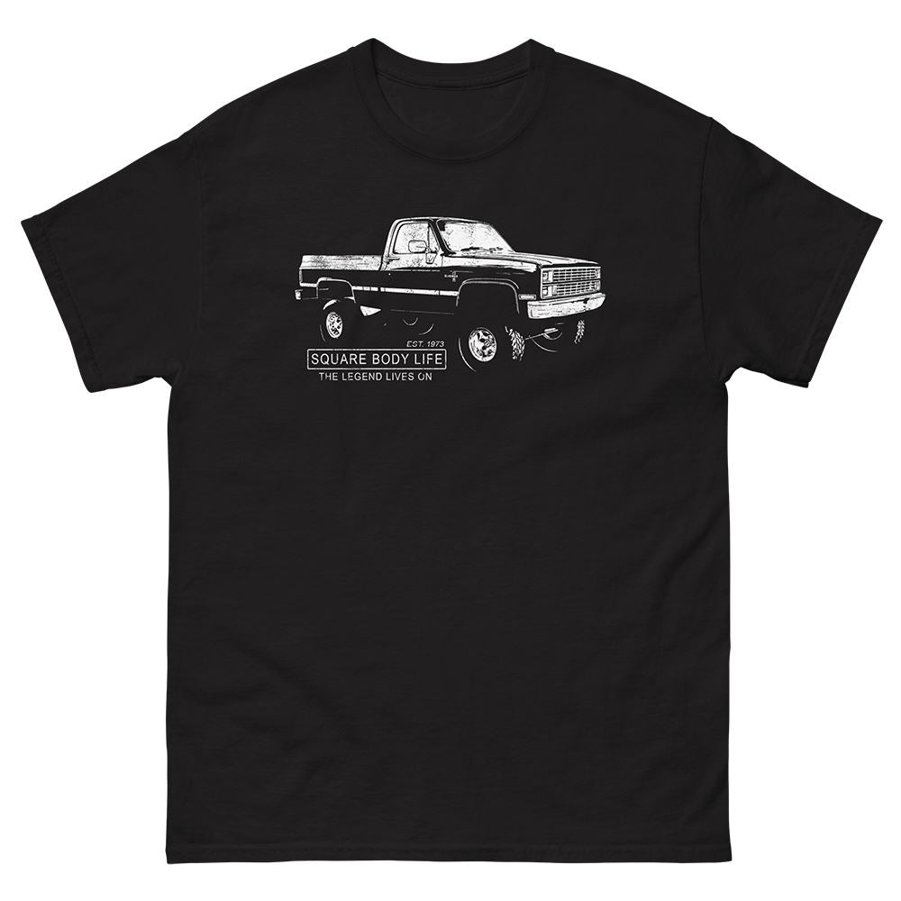 Square Body T-Shirt in Black From Aggressive Thread