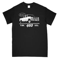 Thumbnail for OBS Crew Cab 7.5l 460 T-Shirt - Aggressive Thread Diesel Truck T-Shirts