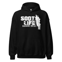 Thumbnail for Soot Life Diesel Truck Hoodie From Aggressive Thread - Black