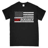 Thumbnail for LB7 American Flag Duramax T-Shirt-In-Black-From Aggressive Thread