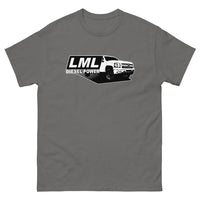 Thumbnail for LML Duramax T-Shirt With 2010 2500 Truck - Aggressive Thread Auto Apparel - Color Grey