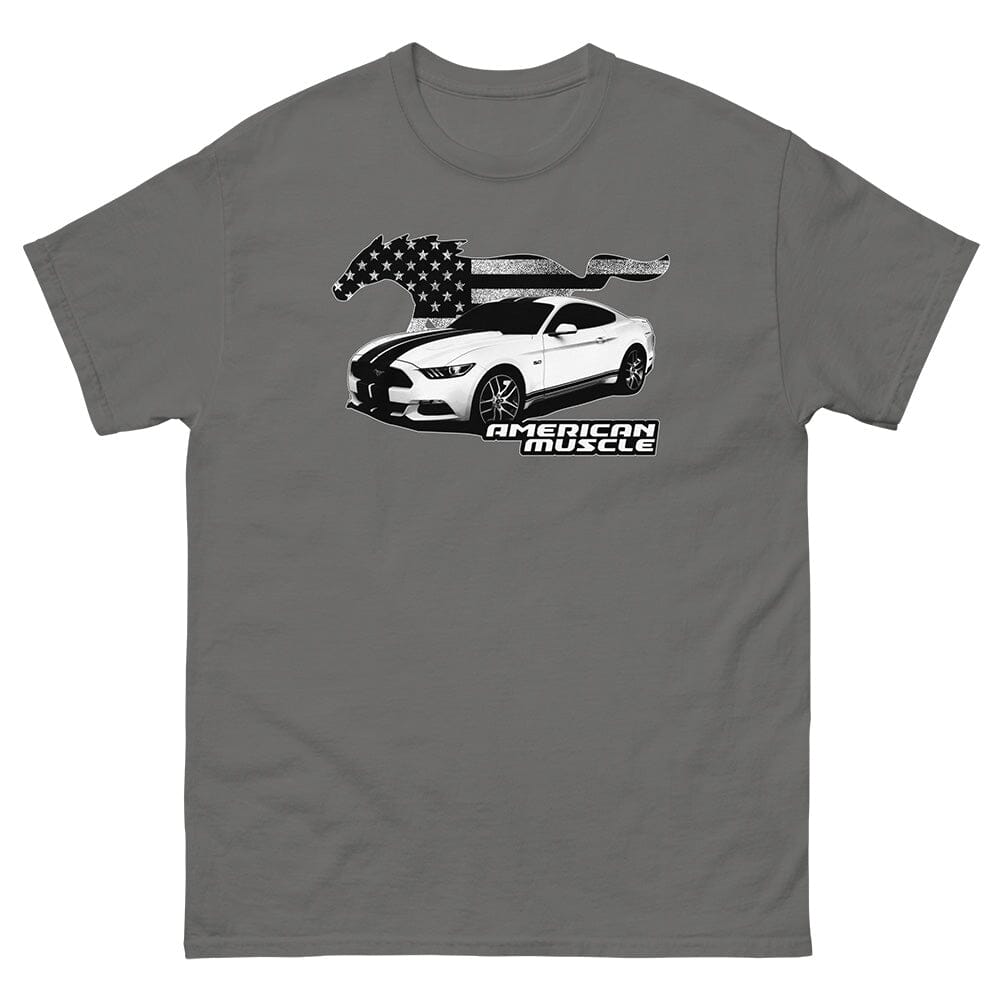 Ford Mustang T-Shirt From Aggressive Thread - Color Grey