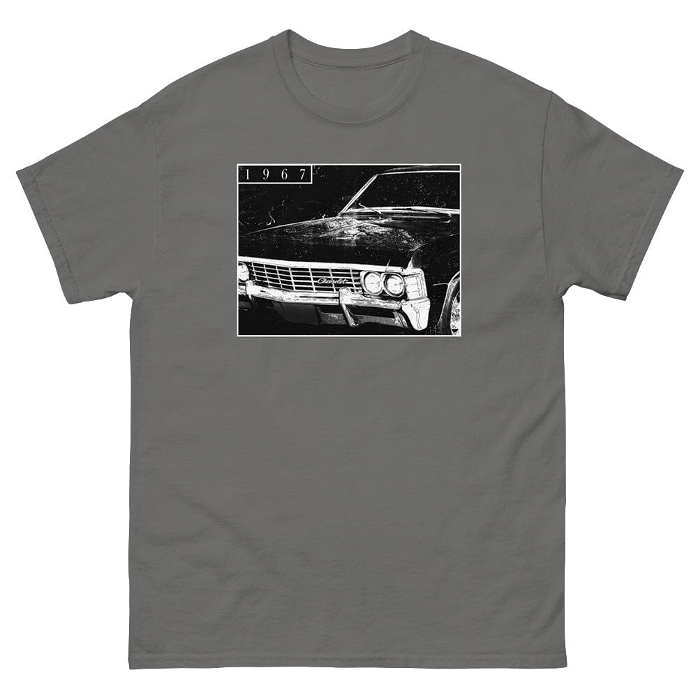 1967 Chevrolet Impala T-Shirt From Aggressive Thread - Color Grey