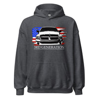 Thumbnail for 3rd Generation Dodge Ram American Flag Hoodie in grey