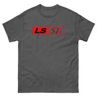 Thumbnail for Dark Heather LS1 5.7 Motor T-Shirt From Aggressive Thread Muscle Car Apparel