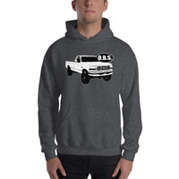 Thumbnail for Man Posing In OBS Ford Super Duty Hoodie From Aggressive Thread - Color Grey